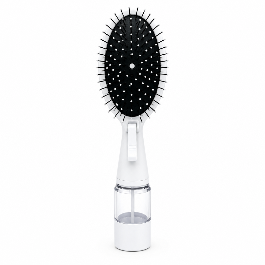 White brush on a square background