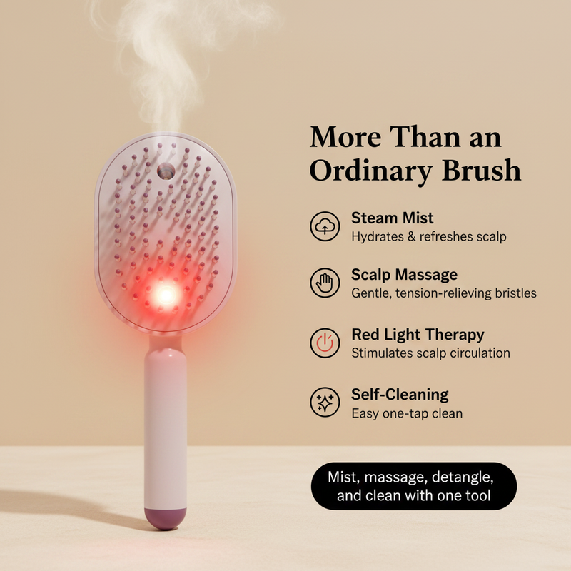 Virelux - Red Light Radiating Through Bristles