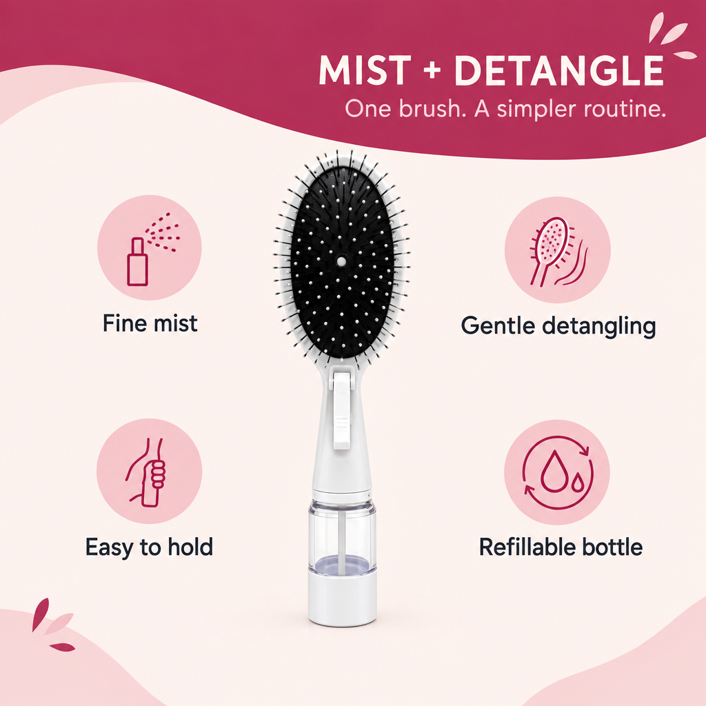 Virelux white spray brush benefit infographic